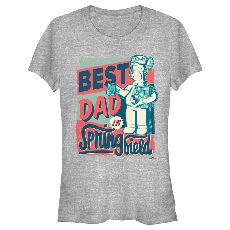 Junior's The Simpsons Father's Day Homer Simpson Best Dad in Springfield T-Shirt