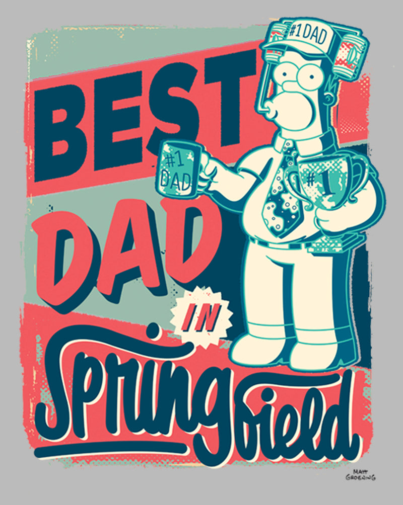 Junior's The Simpsons Father's Day Homer Simpson Best Dad in Springfield T-Shirt