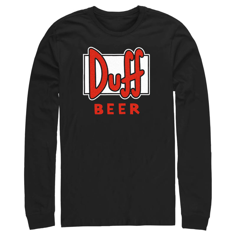 Men's The Simpsons Duff Beer Logo Long Sleeve Shirt