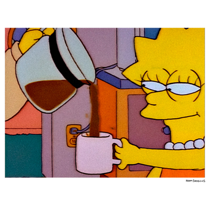 Men's The Simpsons Lisa Needs COFFEE, Sleepy Eyes Wake Up T-Shirt