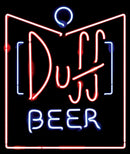Men's The Simpsons Duff Beer Neon Sign Long Sleeve Shirt