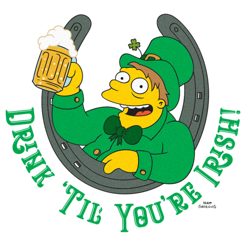 Men's The Simpsons St. Patrick's Day Barney Drink 'Til You're Irish! T-Shirt