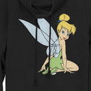 Junior's Peter Pan Tinker Bell Distressed Wings Portrait Cowl Neck Sweatshirt