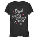 Junior's Lost Gods Coffee and Christmas Movies Distressed T-Shirt