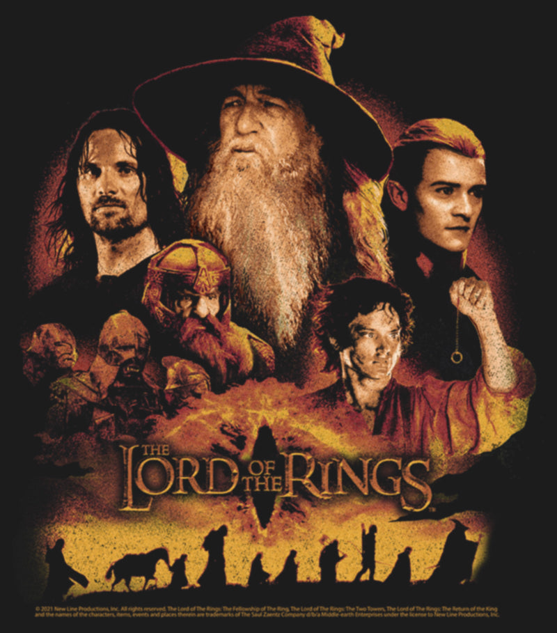 Junior's The Lord of the Rings Fellowship of the Ring Character Poster Festival Muscle Tee