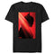 Men's The Batman Red and Black Silhouette Side Profile T-Shirt