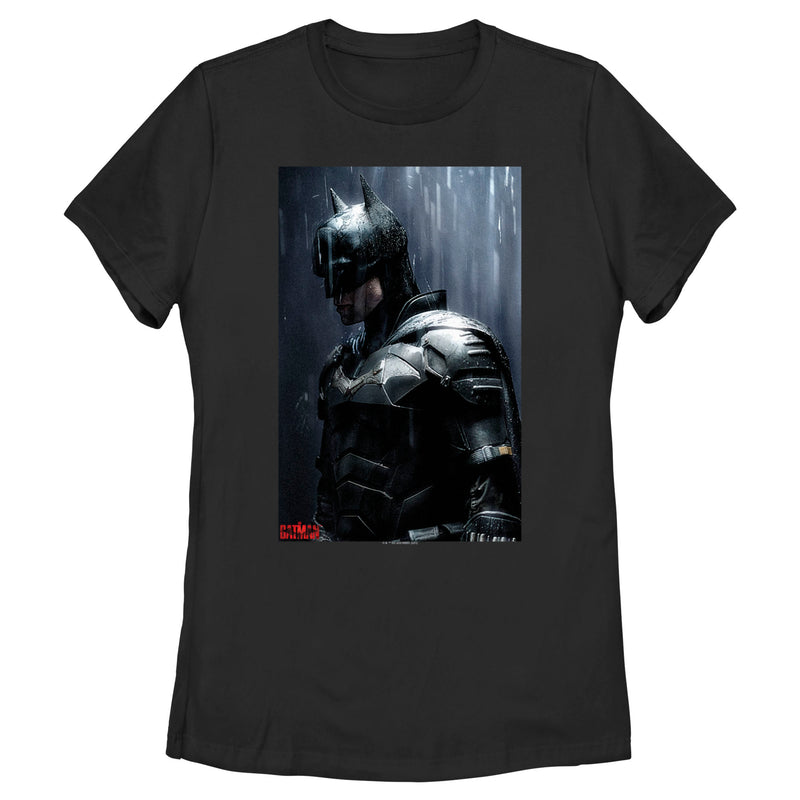 Women's The Batman In the Rain Poster T-Shirt
