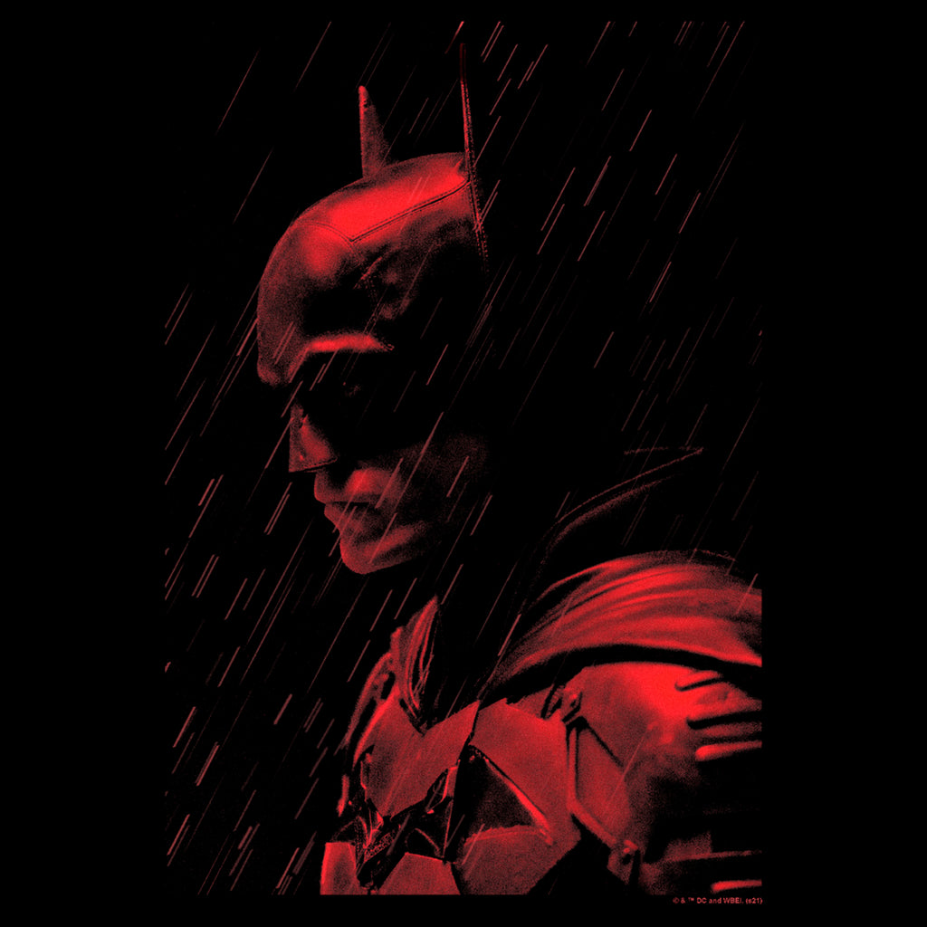 Men’s The Batman Red Rain Side Profile Picture T-Shirt – Fifth Sun