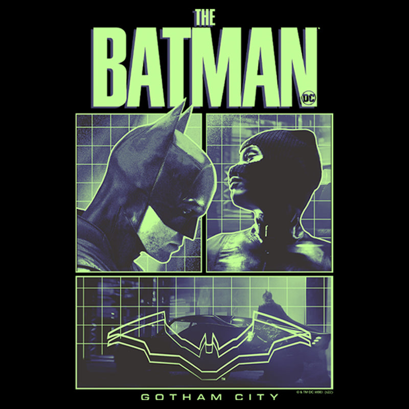 Men's The Batman Dark Knight and Catwoman Panels T-Shirt