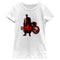 Girl's The Batman Red Batcycle T-Shirt
