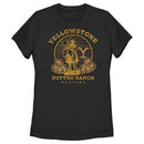Women's Yellowstone Floral John Dutton Ranch Montana T-Shirt