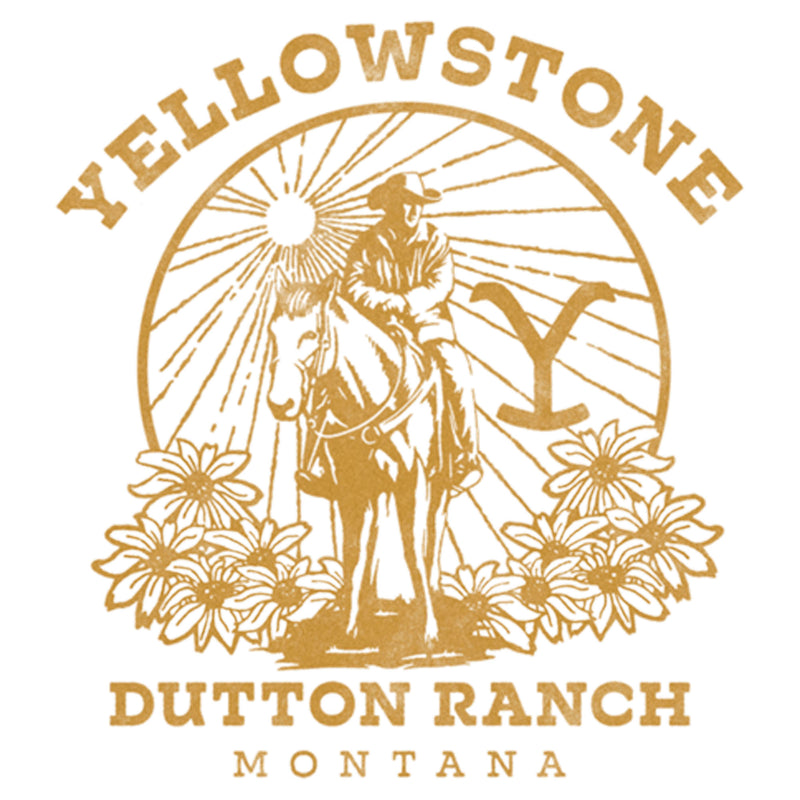 Junior's Yellowstone Floral John Dutton Ranch Montana T-Shirt