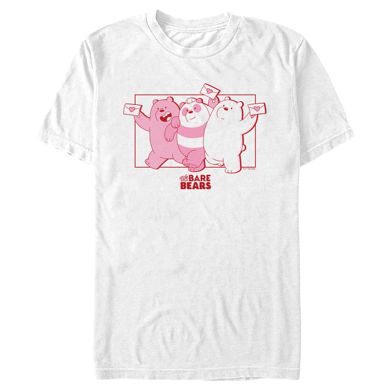 Men's We Bare Bears Valentine's Day Letters T-Shirt