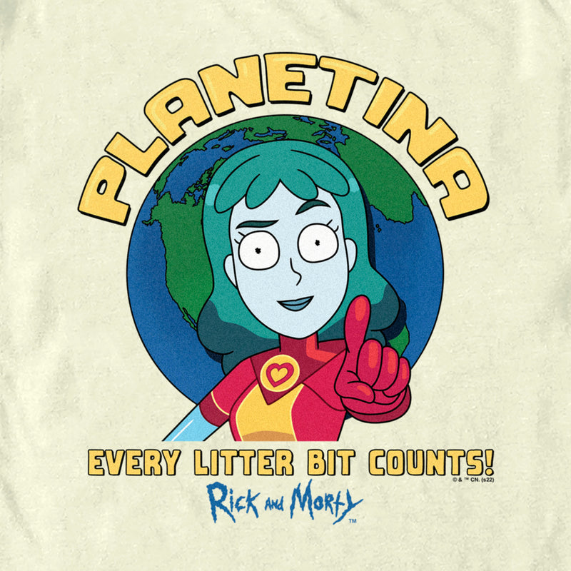 Men's Rick and Morty Planetina Every Litter Bit Counts T-Shirt