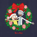 Women's Rick and Morty Christmas Wreath T-Shirt