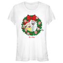 Junior's Rick and Morty Christmas Wreath T-Shirt