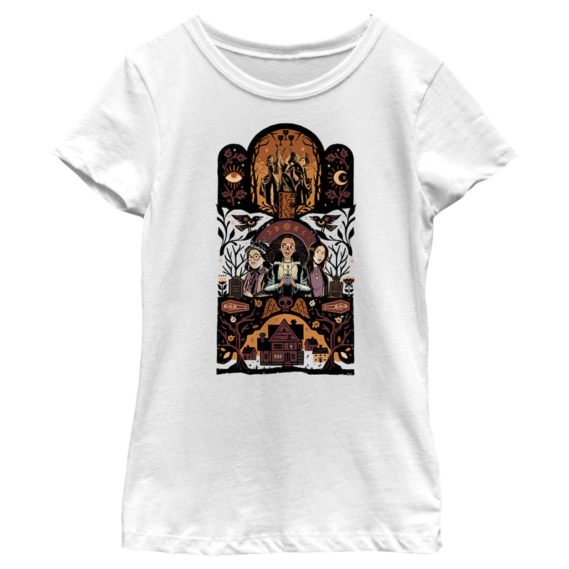 Girl's Hocus Pocus 2 Ornate Ritual Poster T-Shirt