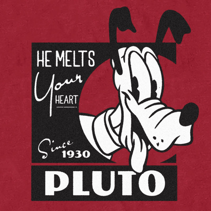 Men's Mickey & Friends Pluto He Melts Your Heart T-Shirt
