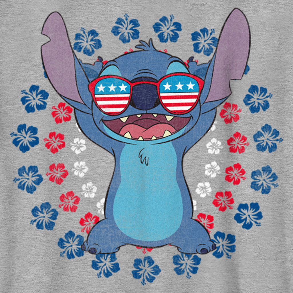 Boy's Lilo & Stitch American Flag Sunglasses Stitch Graphic Tee