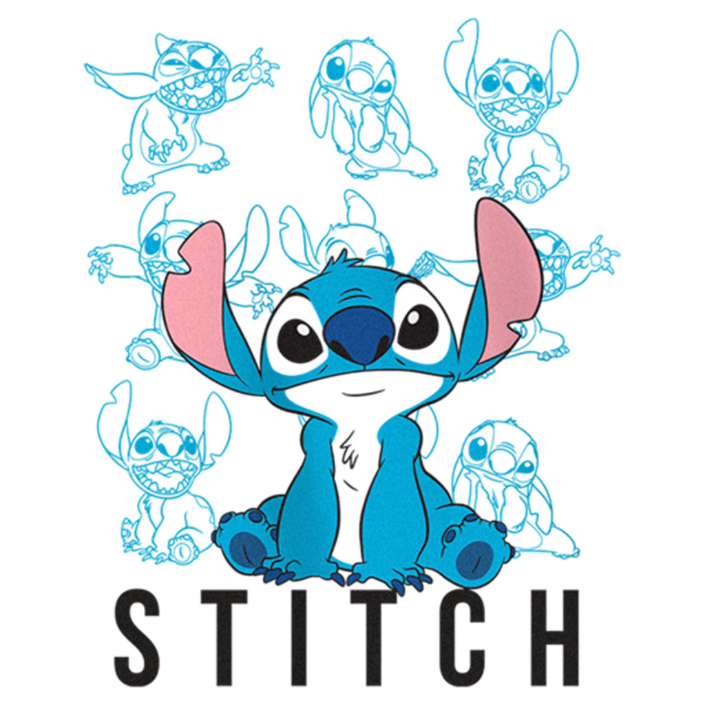 Lilo & Stitch Girl's Surfing Stitch T-Shirt Blue