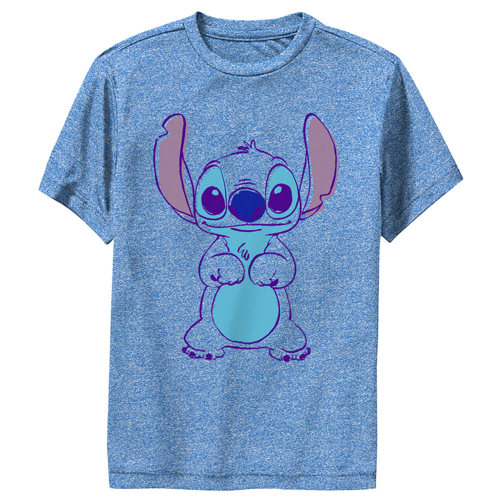 Boy's Lilo & Stitch Outlined Stitch Sketch Performance Tee