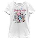 Girl's Minnie Mouse Birthday Girl Doodle T-Shirt