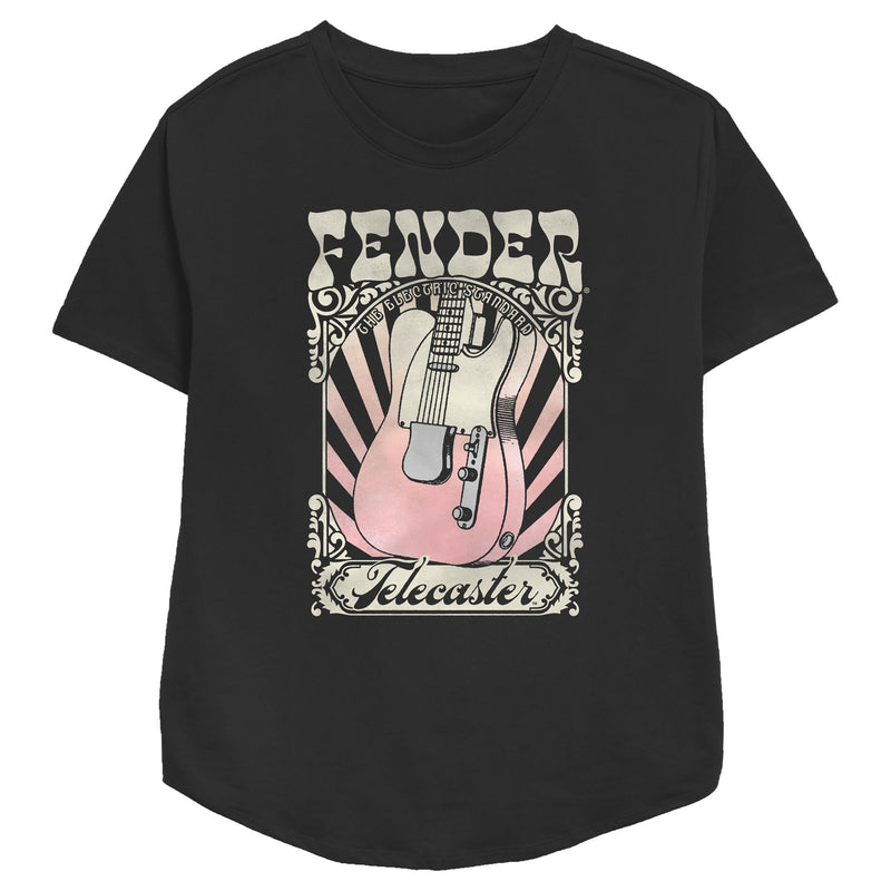 Women's Fender Groovy Telecaster Poster T-Shirt