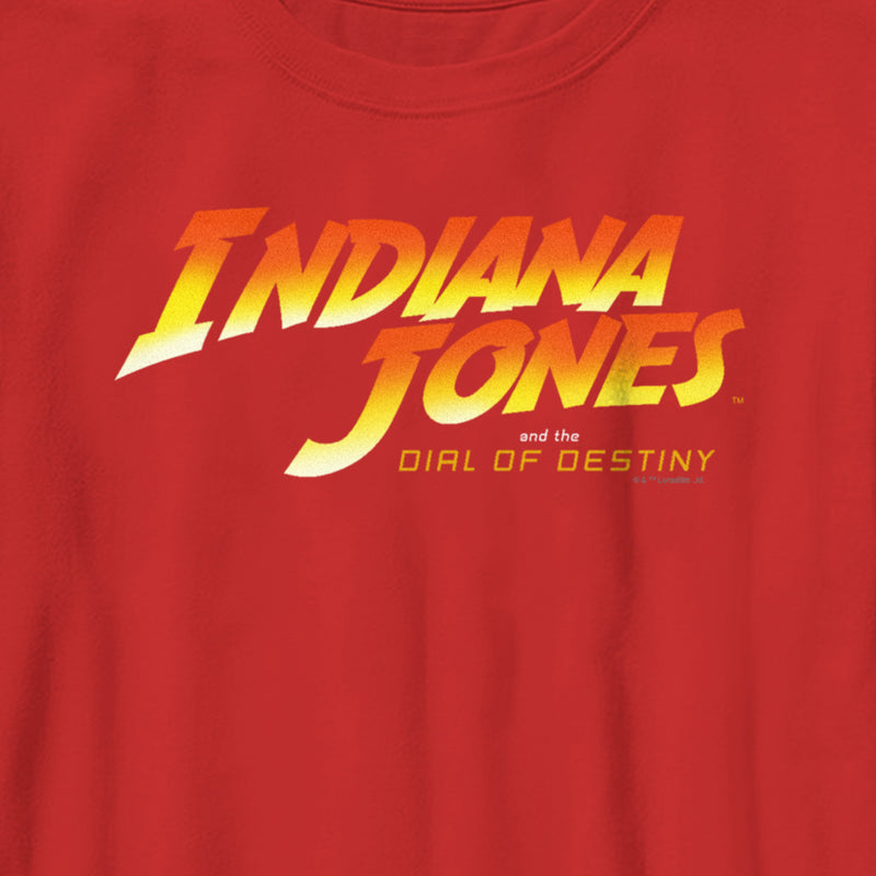Boy's Indiana Jones and the Dial of Destiny Official Movie Logo T-Shirt