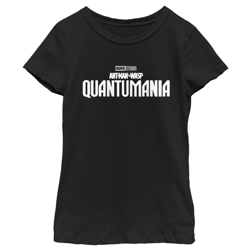 Girl's Ant-Man and the Wasp: Quantumania Movie Logo White T-Shirt