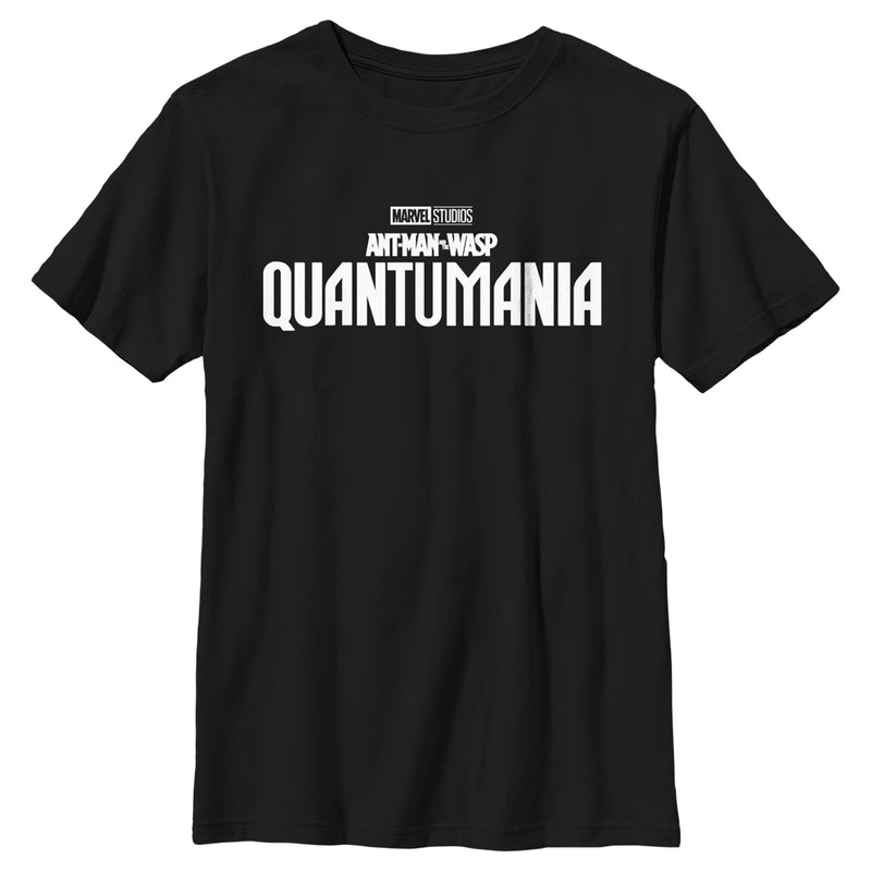 Boy's Ant-Man and the Wasp: Quantumania Movie Logo White T-Shirt