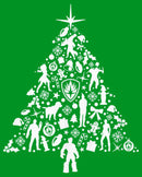 Boy's Guardians of the Galaxy Holiday Special Silhouettes Christmas Tree T-Shirt
