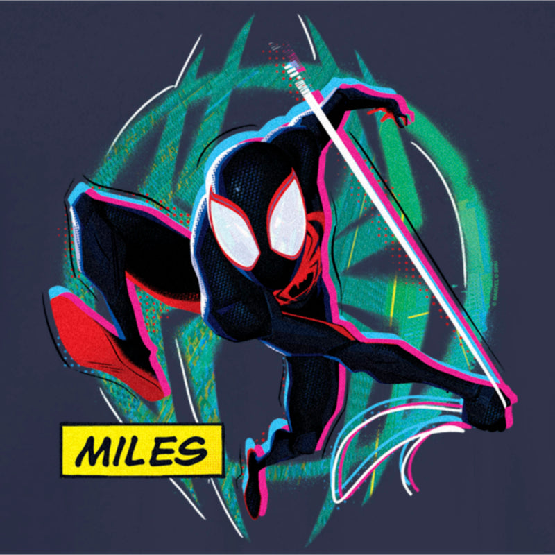 Junior's Spider-Man: Across the Spider-Verse Miles Logo T-Shirt