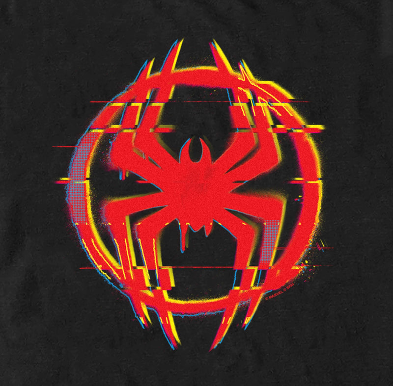 Men's Spider-Man: Across the Spider-Verse Glitch Spider Icon T-Shirt