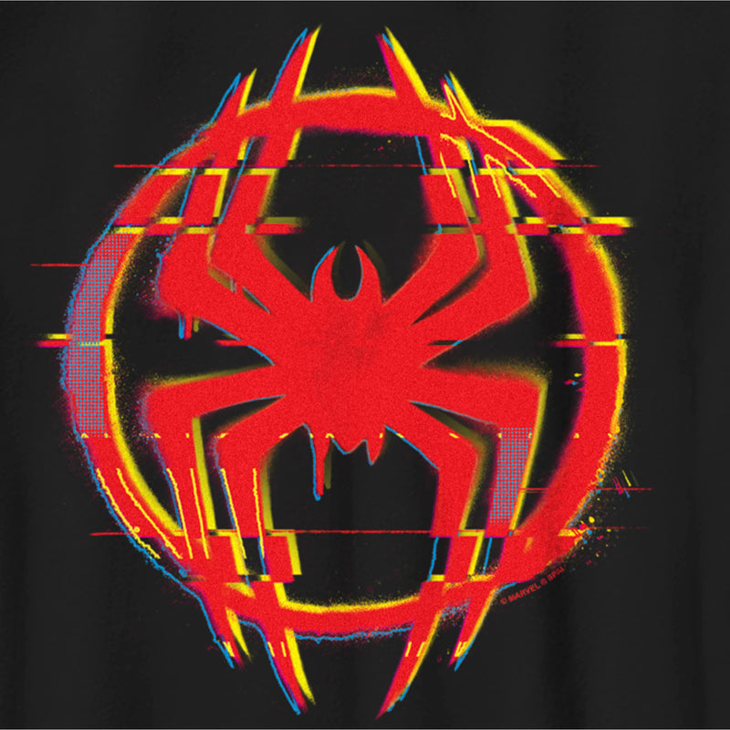 Boy's Spider-Man: Across the Spider-Verse Red Glitch Spider Logo T-Shirt