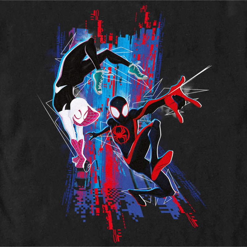 Men's Spider-Man: Across the Spider-Verse Miles Morales and Spider Gwen T-Shirt