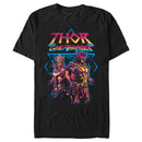 Men's Marvel: Thor: Love and Thunder Distressed Main Characters T-Shirt