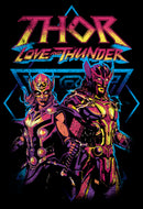 Men's Marvel: Thor: Love and Thunder Distressed Main Characters T-Shirt