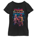 Girl's Marvel: Thor: Love and Thunder Distressed Main Characters T-Shirt