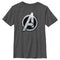 Boy's The Marvels Silver Avengers Logo T-Shirt