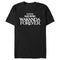Men's Black Panther: Wakanda Forever Black and White Movie Logo T-Shirt