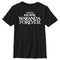 Boy's Black Panther: Wakanda Forever Black and White Movie Logo T-Shirt