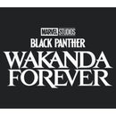 Women's Black Panther: Wakanda Forever Black and White Movie Logo Racerback Tank Top