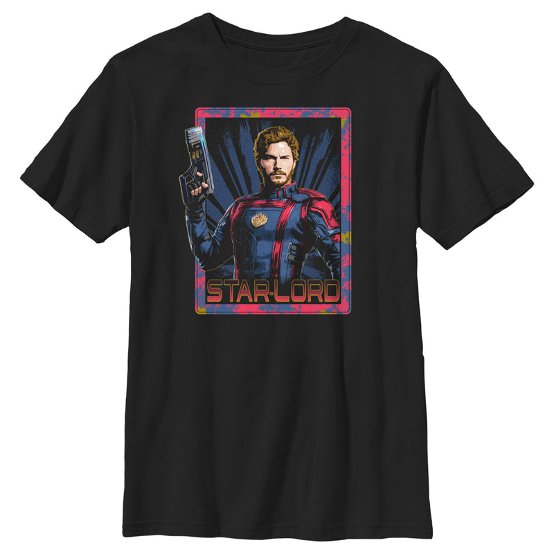 Boy's Guardians of the Galaxy Vol. 3 Star-Lord Square T-Shirt