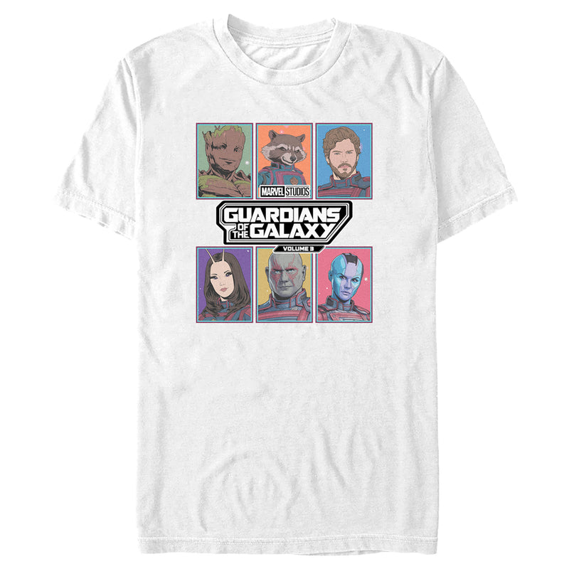 Men's Guardians of the Galaxy Vol. 3 Animated Squares T-Shirt