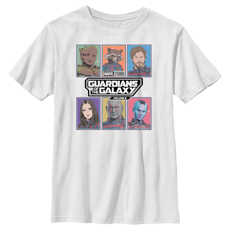 Boy's Guardians of the Galaxy Vol. 3 Animated Squares T-Shirt