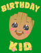 Boy's Guardians of the Galaxy Baby Face Birthday Kid Groot T-Shirt