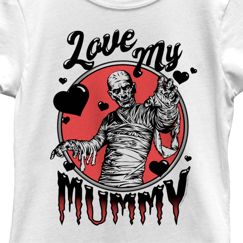 Girl's Universal Monsters Mother's Day Love My Mummy T-Shirt