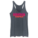 Women's Stranger Things Pink Logo Racerback Tank Top