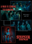 Men's Stranger Things Scenes Collage War Is Coming To Hawkins Long Sleeve Shirt