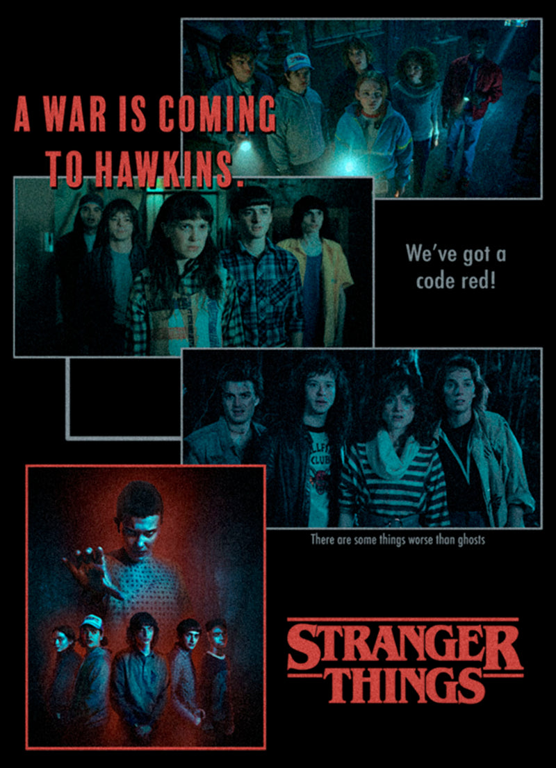 Men's Stranger Things Scenes Collage War Is Coming To Hawkins Sweatshirt
